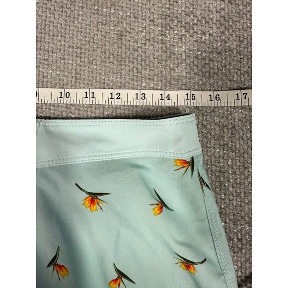 Hurley Board Shorts Mens 29 Green Birds Of Paradise Tropical Surf Beach‎ - Picture 4 of 8